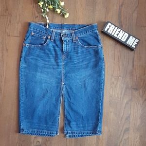 Levi's 669 Front and Back Slit Pencil Skirt